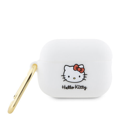 Hello Kitty Hello Kitty Airpods Pro & Pro 2 Case - 3D SIL Kitty - Blanc