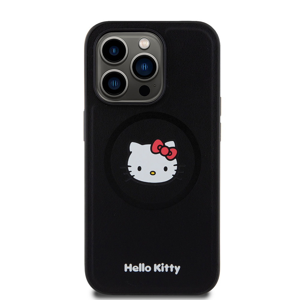 Hello Kitty Hello Kitty iPhone 15 Pro Backcover hoesje Magsafe kitty head - Zwart, foto 4 van 6