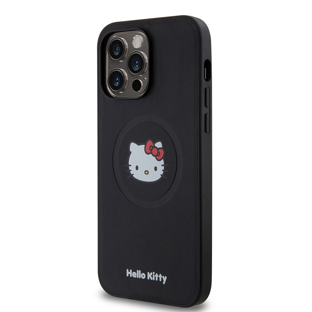 Hello Kitty Hello Kitty iPhone 15 Pro Max Backcover hoesje Kitty Head - Zwart, foto 2 van 6
