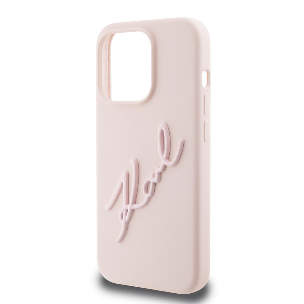 Karl Lagerfeld Karl Lagerfeld iPhone 15 Pro Backcover hoesje Karl script logo - Roze, foto 6 van 6