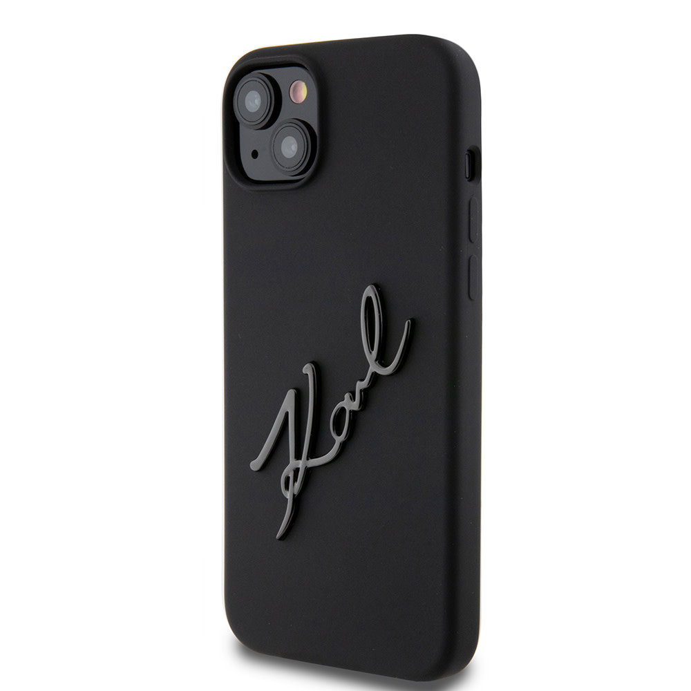 Karl Lagerfeld Karl Lagerfeld iPhone 15 Plus & iPhone 14 Plus Backcover hoesje Karl script logo - Zwart, foto 2 van 6