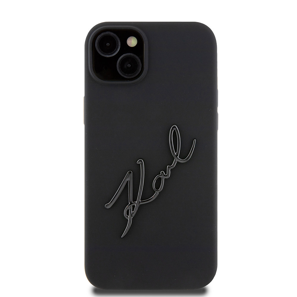 Karl Lagerfeld Karl Lagerfeld iPhone 15 Plus & iPhone 14 Plus Backcover hoesje Karl script logo - Zwart, foto 3 van 6