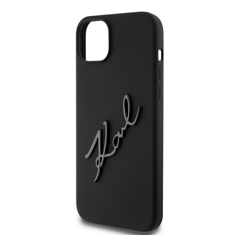 Karl Lagerfeld Karl Lagerfeld iPhone 15 Plus & iPhone 14 Plus Back-Cover hul - Karl script logo - Schwarz Karl Lagerfeld Karl Lagerfeld iPhone 15 Plus & iPhone 14 Plus Back-Cover hul - Karl script logo - Schwarz