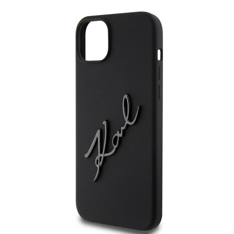Karl Lagerfeld Karl Lagerfeld iPhone 15 Plus & iPhone 14 Plus Back-Cover hul - Karl script logo - Schwarz Karl Lagerfeld Karl Lagerfeld iPhone 15 Plus & iPhone 14 Plus Back-Cover hul - Karl script logo - Schwarz