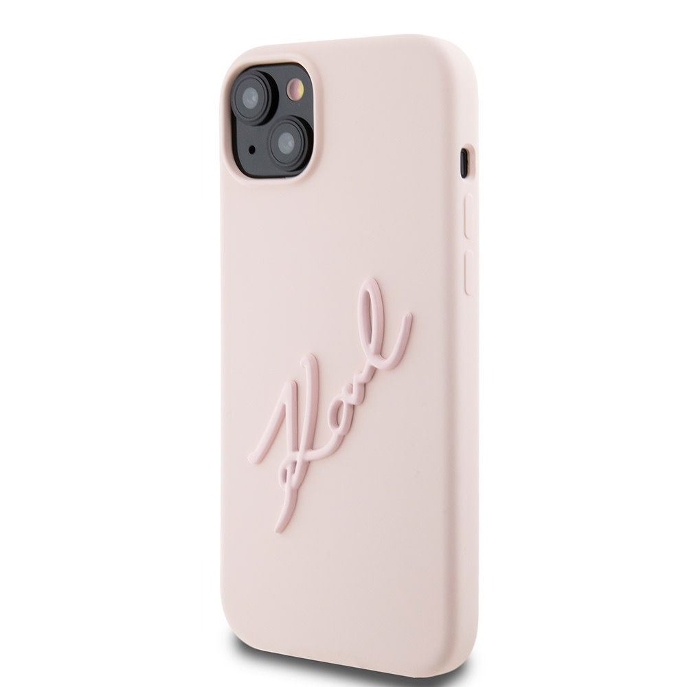 Karl Lagerfeld Karl Lagerfeld iPhone 15 Plus & iPhone 14 Plus Backcover hoesje Karl script logo - Roze, foto 2 van 6