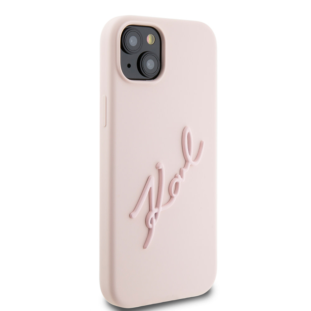 Karl Lagerfeld Karl Lagerfeld iPhone 15 Plus & iPhone 14 Plus Backcover hoesje Karl script logo - Roze, foto 4 van 6