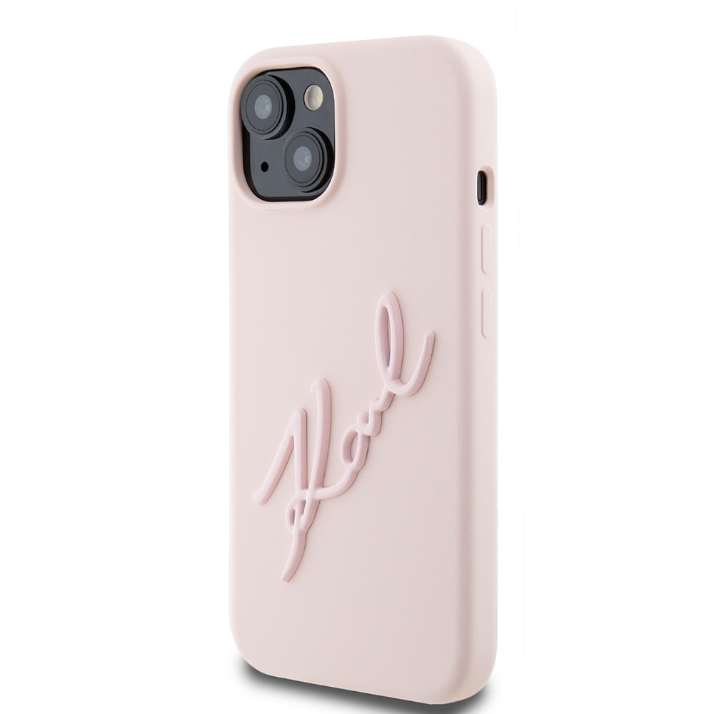 Karl Lagerfeld Karl Lagerfeld iPhone 15 Backcover hoesje - Karl Script - Roze, foto 2 van 6