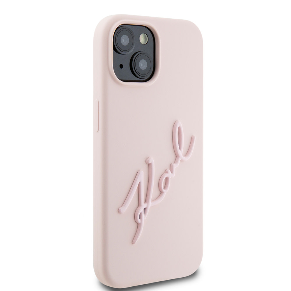 Karl Lagerfeld Karl Lagerfeld iPhone 15 Backcover hoesje - Karl Script - Roze, foto 4 van 6