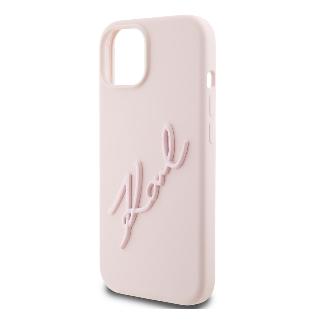 Karl Lagerfeld Karl Lagerfeld iPhone 15 Backcover hoesje - Karl Script - Roze, foto 6 van 6