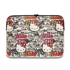 Hello Kitty Laptoptaschen für 14-Zoll-Geräte – Graffiti-Tags – Beige