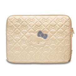Hello Kitty Quilted Bows Laptop Sleeve for 14 inch devices - gold