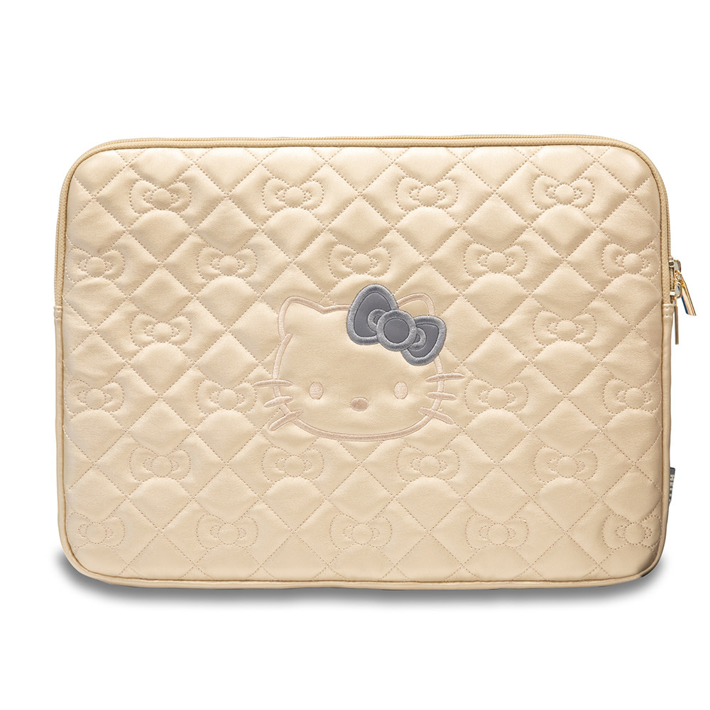 Hello Kitty Hello Kitty Quilted Bows Laptophoes voor 14 inch apparaten - goud