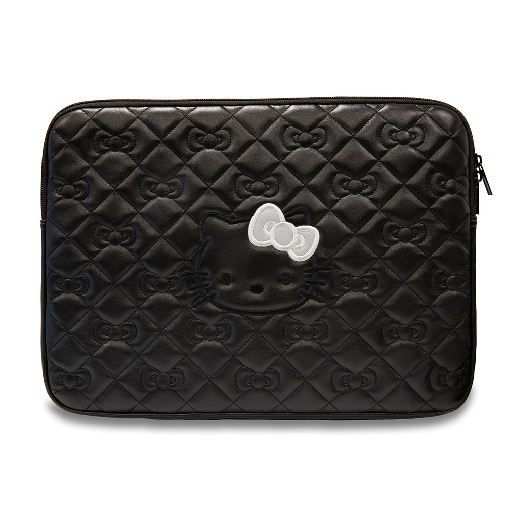 Hello Kitty Hello Kitty Quilted Bows Laptophoes voor 14 inch apparaten - zwart
