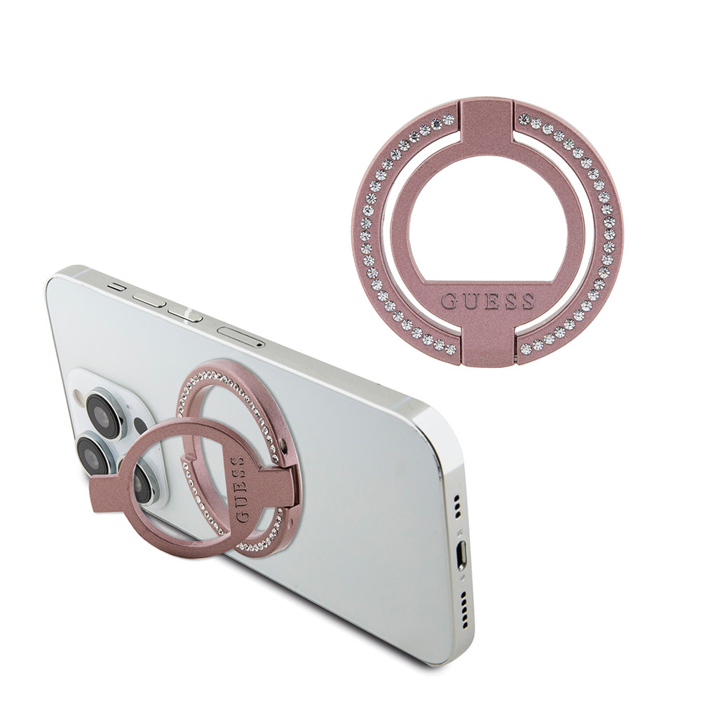 Guess Guess Magsafe Ringstand with Rhinestones - Roze
