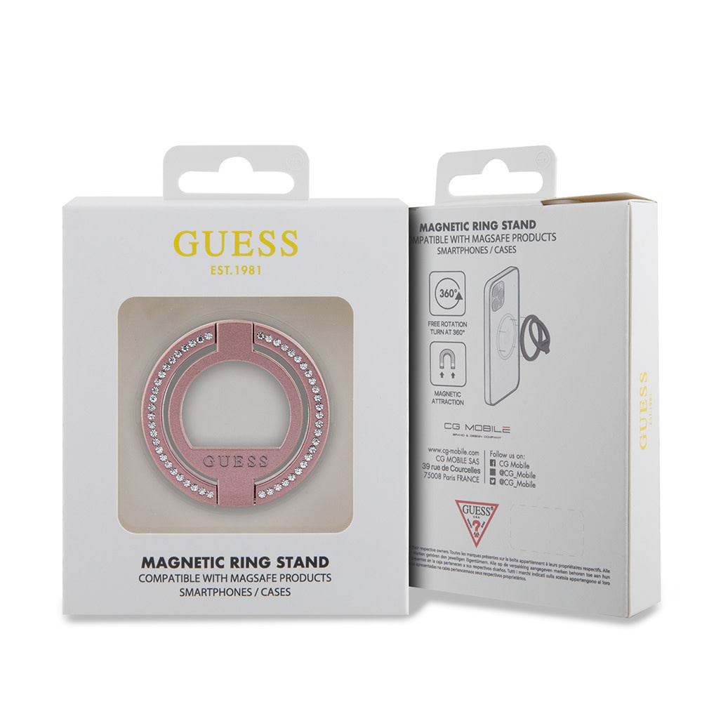 Guess Guess Magsafe Ringstand with Rhinestones - Roze, foto 4 van 4