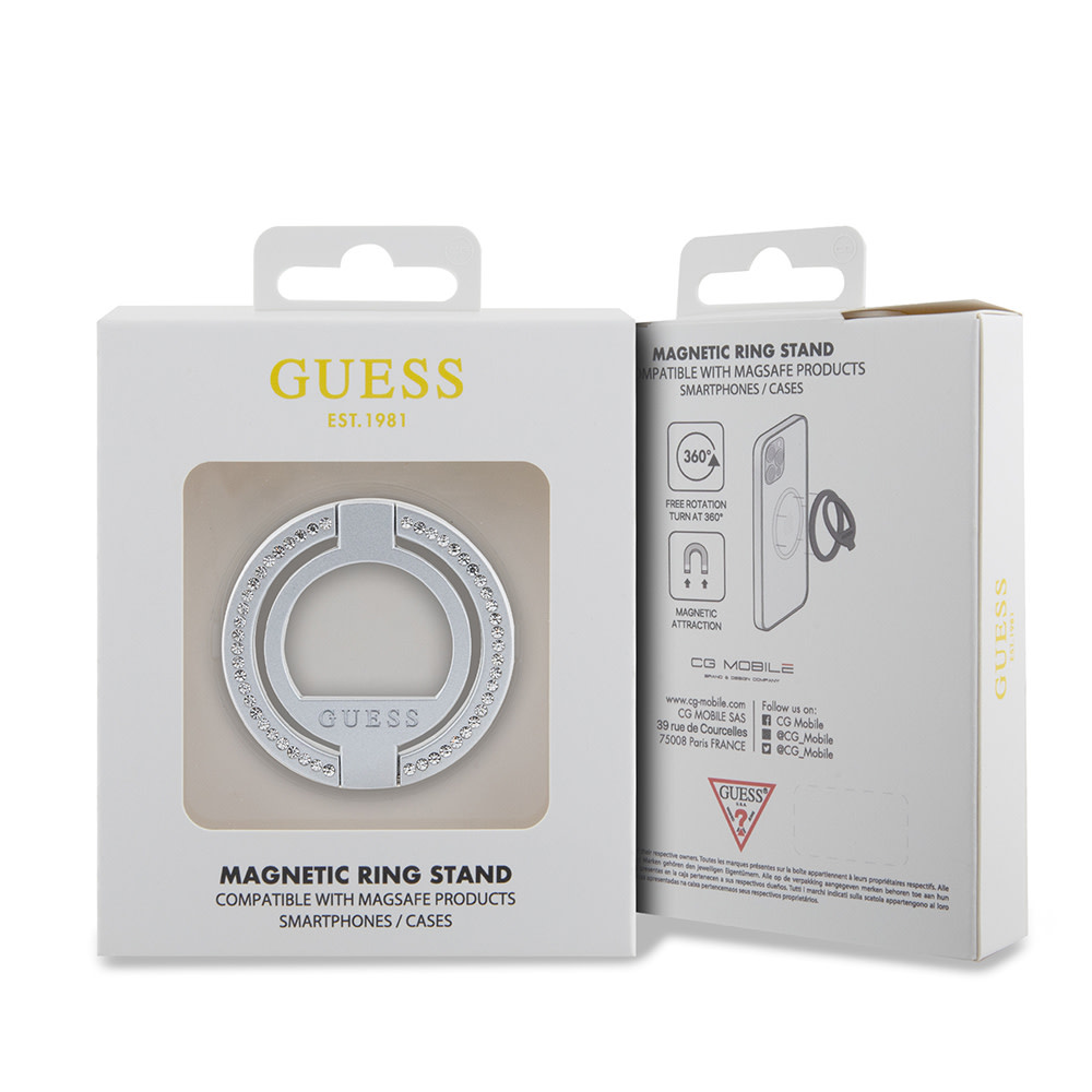 Guess Guess Magsafe Ringstand with Rhinestones - Zilver, foto 4 van 4