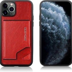 Pierre Cardin Apple iPhone 11 Pro Max Rouge Back cover coque Genuine Leather