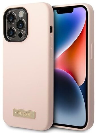 Guess Guess iPhone 14 Pro Backcover hoesje - Roze
