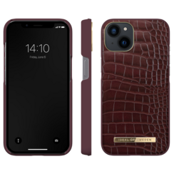 Ideal of Sweden iPhone 14 & 13  Back cover case - Scarlet Croco - Fashion Case - Scarlet