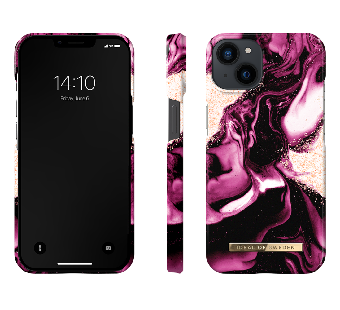iDeal of Sweden Ideal of Sweden iPhone 14 & 13 Backcover hoesje Golden Ruby Marble - Fashion Case - Ruby iDeal of Sweden Ideal of Sweden iPhone 14 & 13 Backcover hoesje Golden Ruby Marble - Fashion Case - Ruby