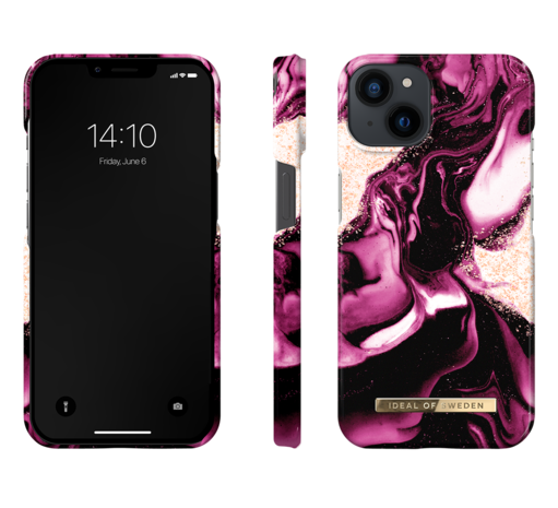 iDeal of Sweden Ideal of Sweden iPhone 14 & 13 Backcover hoesje Golden Ruby Marble - Fashion Case - Ruby iDeal of Sweden Ideal of Sweden iPhone 14 & 13 Backcover hoesje Golden Ruby Marble - Fashion Case - Ruby