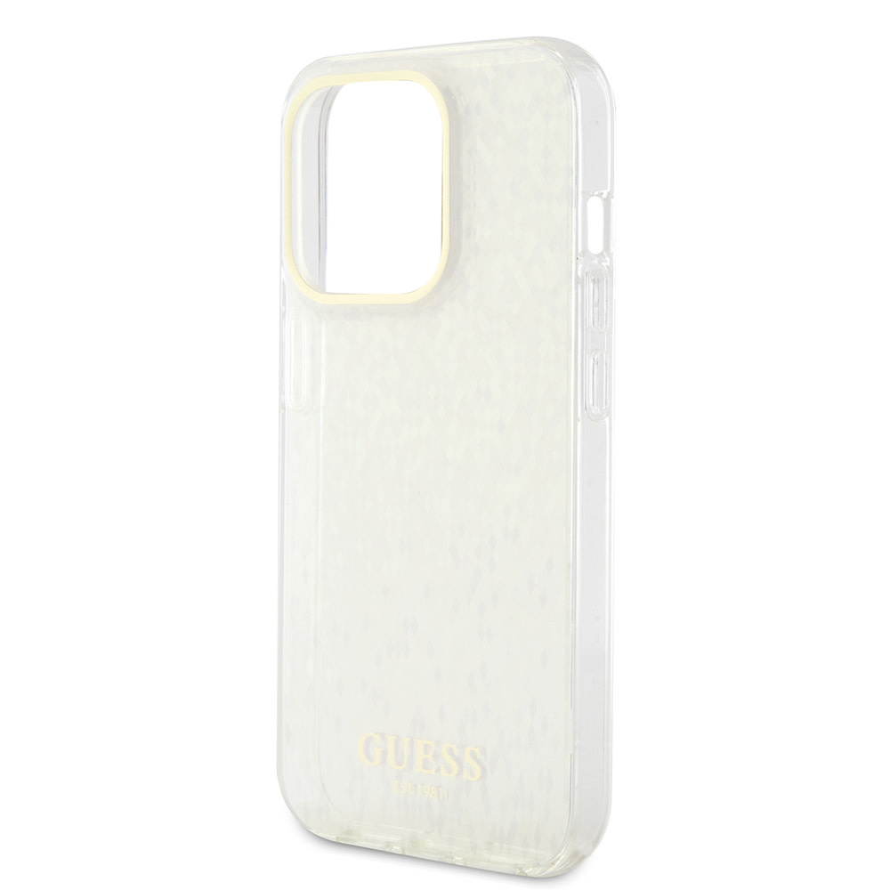 Guess Guess iPhone 15 Pro Backcover hoesje IML FACETED MIRROR DISCO - Goud, foto 6 van 6