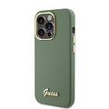 Guess Guess iPhone 15 Pro Back cover case - Script metal logo - Kaki