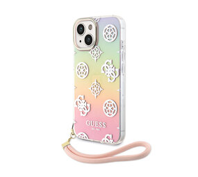 Guess Guess iPhone 15 Back cover coque ML IRIDESCENT GLITTER PEONY - Rose Guess Guess iPhone 15 Back cover coque ML IRIDESCENT GLITTER PEONY - Rose