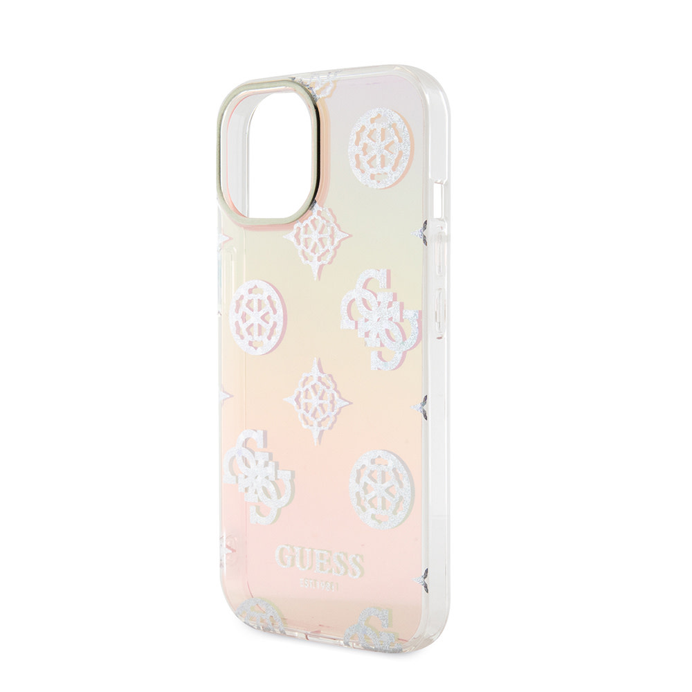 Guess Guess iPhone 15 Backcover hoesje ML IRIDESCENT GLITTER PEONY - Roze, foto 5 van 6