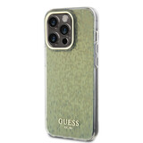 Guess Guess iPhone 15 Pro Max Back-Cover hul - IML FACETED MIRROR DISCO - Gold Guess Guess iPhone 15 Pro Max Back-Cover hul - IML FACETED MIRROR DISCO - Gold