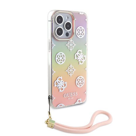 Guess Guess iPhone 15 Pro Max Back cover coque ML IRIDESCENT GLITTER PEONY - Rose Guess Guess iPhone 15 Pro Max Back cover coque ML IRIDESCENT GLITTER PEONY - Rose