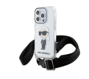 Karl Lagerfeld Karl Lagerfeld iPhone 15 Pro Backcover hoesje IML IKONIK CROSSBODY - Transparant Karl Lagerfeld Karl Lagerfeld iPhone 15 Pro Backcover hoesje IML IKONIK CROSSBODY - Transparant