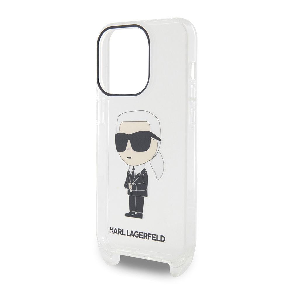 Karl Lagerfeld Karl Lagerfeld iPhone 15 Pro Backcover hoesje IML IKONIK CROSSBODY - Transparant Karl Lagerfeld Karl Lagerfeld iPhone 15 Pro Backcover hoesje IML IKONIK CROSSBODY - Transparant