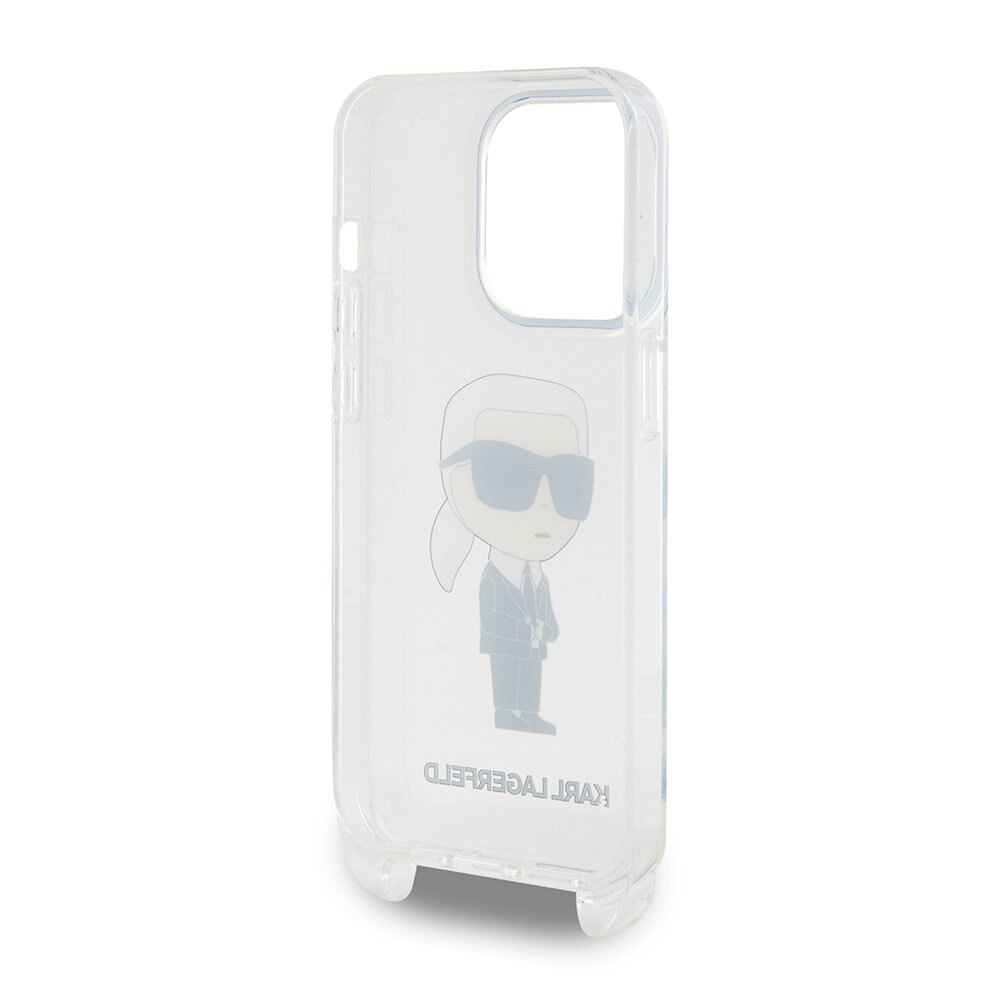 Karl Lagerfeld Karl Lagerfeld iPhone 15 Pro Backcover hoesje IML IKONIK CROSSBODY - Transparant Karl Lagerfeld Karl Lagerfeld iPhone 15 Pro Backcover hoesje IML IKONIK CROSSBODY - Transparant