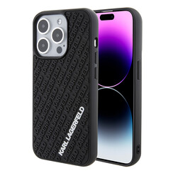 Karl Lagerfeld iPhone 15 Pro Back cover coque 3D MULTI LOGO - Noir