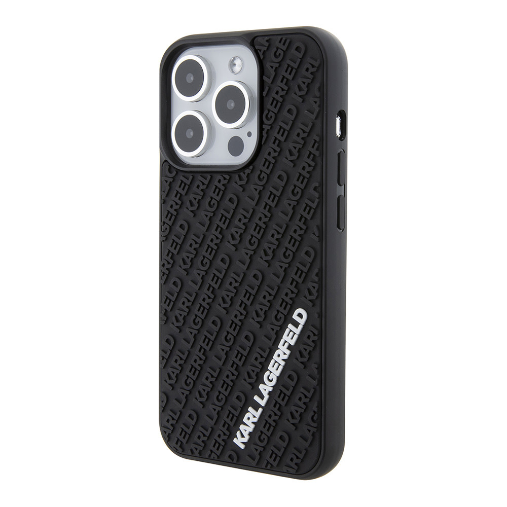Karl Lagerfeld Karl Lagerfeld iPhone 15 Pro Backcover hoesje 3D MULTI LOGO - Zwart, foto 2 van 6