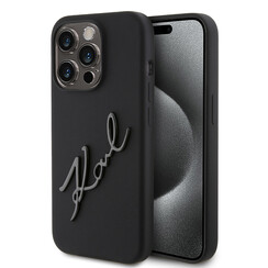 Karl Lagerfeld iPhone 15 Pro Back cover coque KARL SCRIPT LOGO - Noir