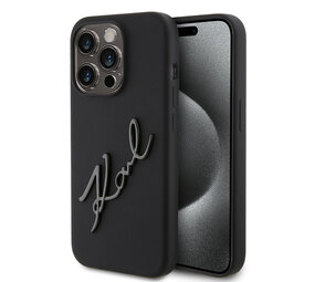 Karl Lagerfeld Karl Lagerfeld iPhone 15 Pro Backcover hoesje KARL SCRIPT LOGO - Zwart Karl Lagerfeld Karl Lagerfeld iPhone 15 Pro Backcover hoesje KARL SCRIPT LOGO - Zwart