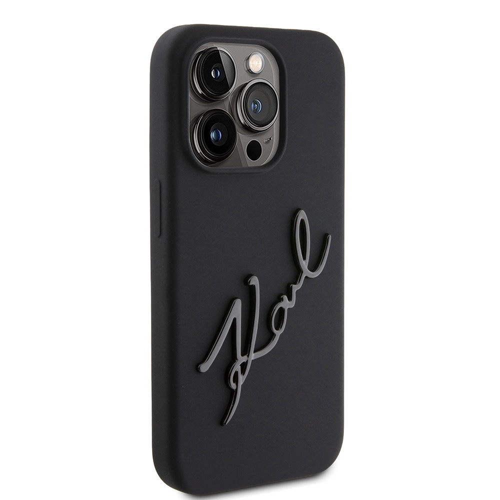 Karl Lagerfeld Karl Lagerfeld iPhone 15 Pro Backcover hoesje KARL SCRIPT LOGO - Zwart, foto 4 van 6