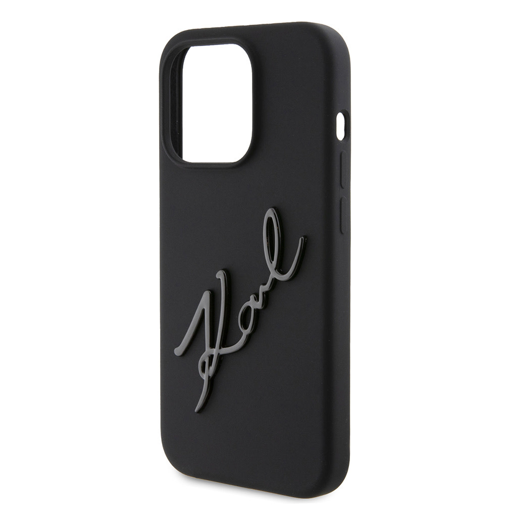 Karl Lagerfeld Karl Lagerfeld iPhone 15 Pro Backcover hoesje KARL SCRIPT LOGO - Zwart, foto 6 van 6
