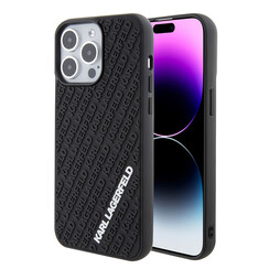 Karl Lagerfeld iPhone 15 Pro Max Back cover coque 3D MULTI LOGO - Noir