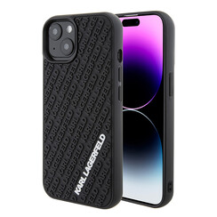 Karl Lagerfeld iPhone 15 Back cover case - 3D MULTI LOGO - Black