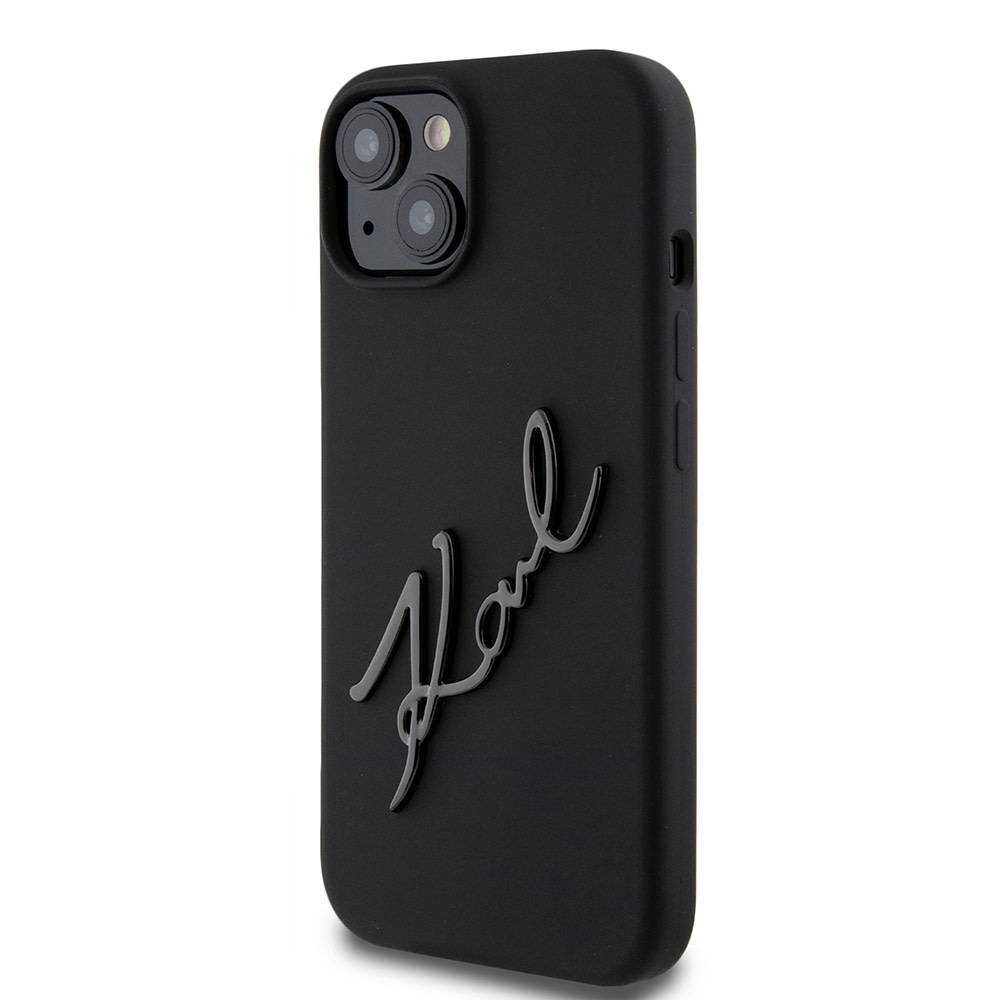 Karl Lagerfeld Karl Lagerfeld iPhone 15 Backcover hoesje KARL SCRIPT LOGO - Zwart, foto 2 van 6