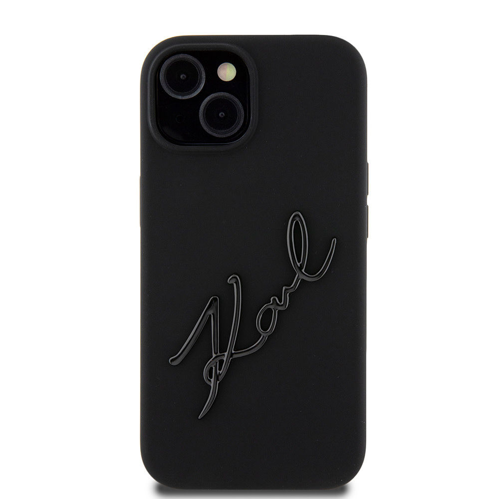 Karl Lagerfeld Karl Lagerfeld iPhone 15 Backcover hoesje KARL SCRIPT LOGO - Zwart, foto 3 van 6