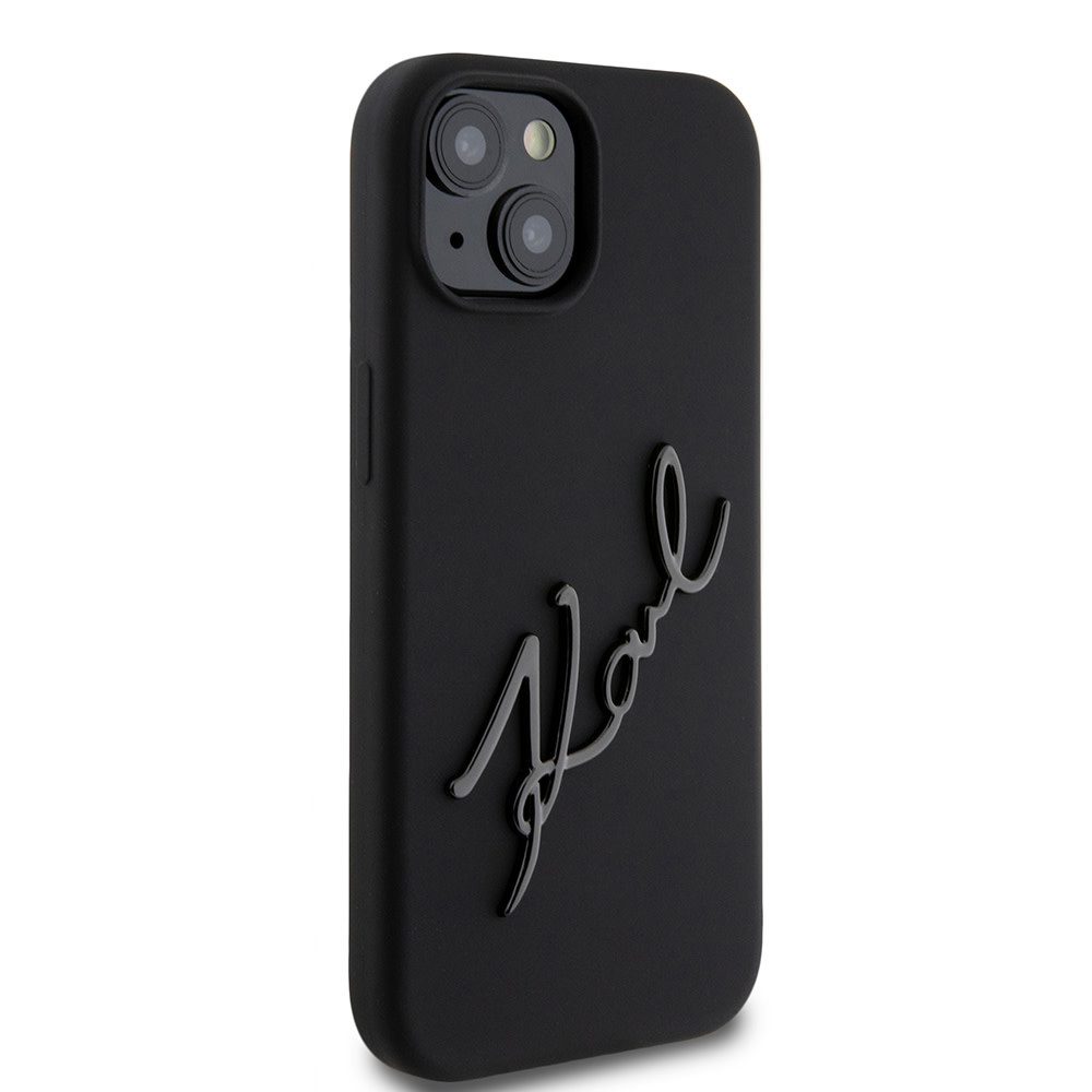 Karl Lagerfeld Karl Lagerfeld iPhone 15 Backcover hoesje KARL SCRIPT LOGO - Zwart, foto 4 van 6
