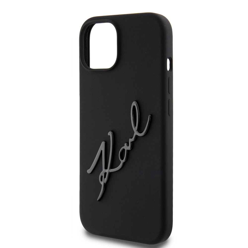 Karl Lagerfeld Karl Lagerfeld iPhone 15 Backcover hoesje KARL SCRIPT LOGO - Zwart, foto 6 van 6