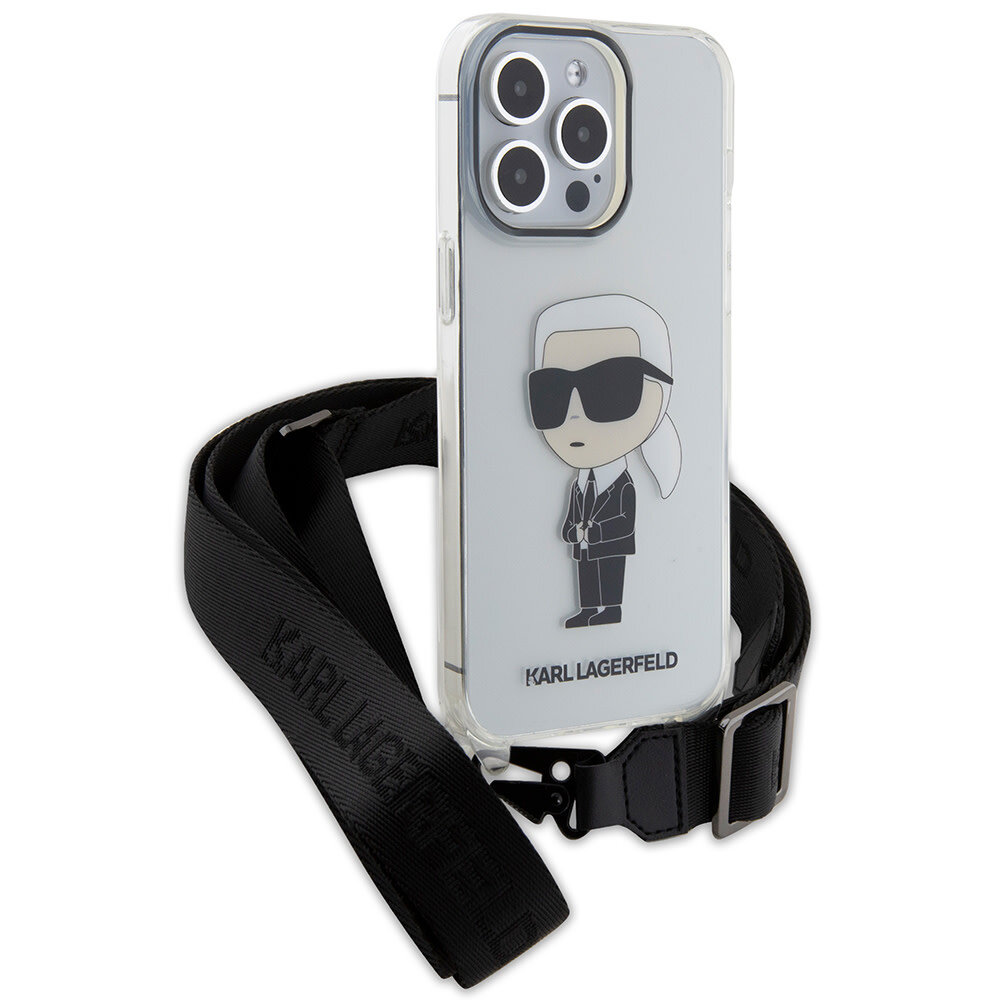 Karl Lagerfeld Karl Lagerfeld iPhone 15 Pro Max Back cover coque IML IKONIK CROSSBODY - Transparent Karl Lagerfeld Karl Lagerfeld iPhone 15 Pro Max Back cover coque IML IKONIK CROSSBODY - Transparent