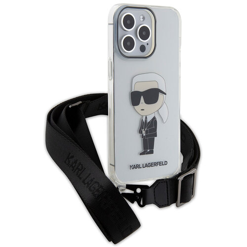 Karl Lagerfeld Karl Lagerfeld iPhone 15 Pro Max Back-Cover hul - IML IKONIK CROSSBODY - Transparent