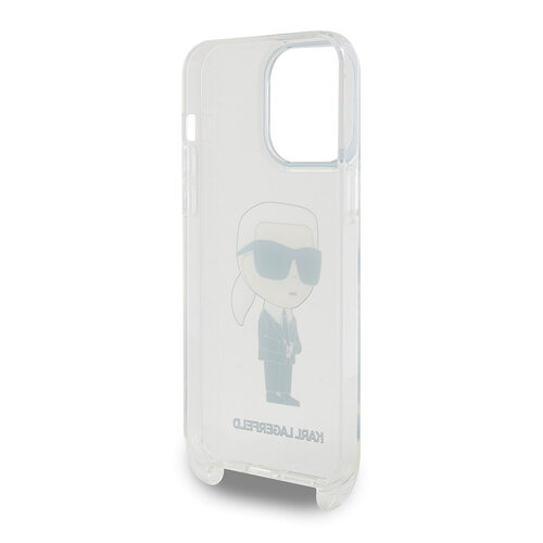 Karl Lagerfeld Karl Lagerfeld iPhone 15 Pro Max Back-Cover hul - IML IKONIK CROSSBODY - Transparent