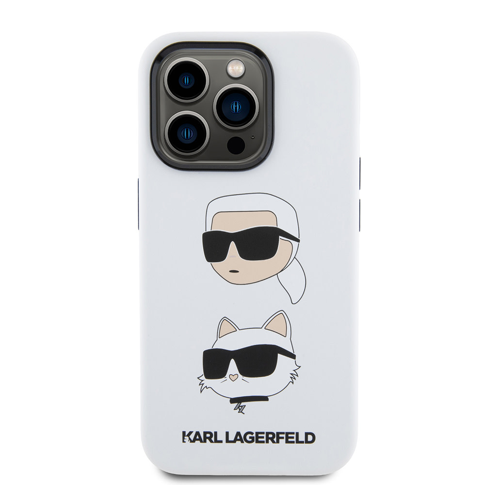 Karl Lagerfeld Karl Lagerfeld iPhone 15 Pro Max Backcover hoesje SILICONE K&C - Wit, foto 2 van 6